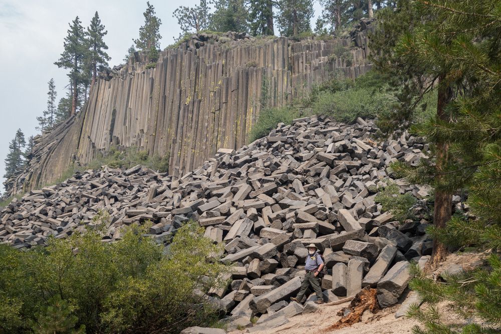 Egils at Devils Postpile National Monument.<br />July 31, 2014 - Near Mammoth Lakes, California