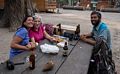 Melody, Joyce, and Sati.<br />Everyone is happy after a successful rendezvous.<br />July 31, 2014 - Reds Meadow near Mammoth Lakes, California.