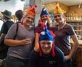 Chickenheads at beer tasting.<br />Aug. 1, 2014 - Mammoth Brewing Company, Mammoth Lake, California.