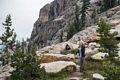 Joyce on trail up Mt. Hoffmann (we didn't make it very far due to rain).<br />Aug. 3, 2014 - Yosemite National Park, California.