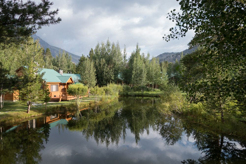 View from our deck at the Double Eagle Resort.<br />Aug. 5, 2014 - June Lake, California.