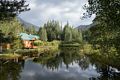 View from our deck at the Double Eagle Resort.<br />Aug. 5, 2014 - June Lake, California.