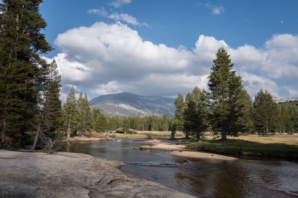 Back at the Pacific Crest Trail bridge over Lyell Fork.<br />Aug. 4, 2014 - Yosemite National Park, California.