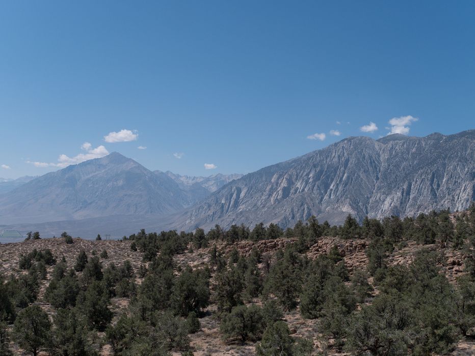 Mt Tom and Wheeler Ridge?<br />Aug. 7, 2014 - On US-395 north of Bishop, California.