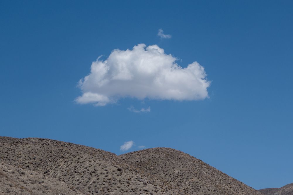 On way to Schulman Grove of bristle cone pines.<br />Aug. 7, 2014 - On CA-168 east of Big Pine, California.