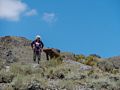 Joyce at vista point on White Mountain Road.<br />Aug. 7, 2014 - A few miles south of Schulman Grove, California.