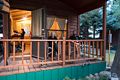 Melody, Joyce, and Sati relaxing at cabin #9.<br />Aug. 11, 2014 - Lee Vining, California.