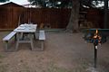 Our dinner setting between the cabins.<br />Aug. 11, 2014 - Lee Vining, California.