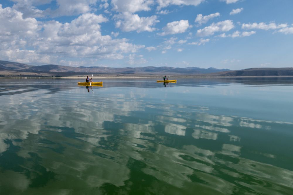 Sati and Melody.<br />Aug. 12, 2014 - Kayaking on Mono Lake, California.