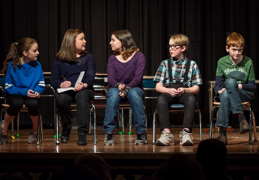 Miranda in 'A Team of Two'.<br />One act play competition.<br />Feb. 6, 2015 - Miscoe Hill School, Mendon, Massachusetts.