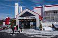 Joyce, Melody, and Sati.<br />Cabot cheese factory.<br />Feb. 18, 2015 - Cabot, Vermont.