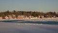 View of the Merrimack River from Alliance Park.<br />Feb. 27, 2015 - Amesbury, Massachusetts.