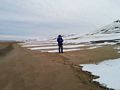 Egils taking a photo of Joyce.<br />The first 40+ degree day since Jan. 19.<br />March 4, 2015 - Parker River National Wildlife Refuge, Plum Island, Massachusetts.