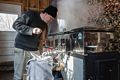 Making maple syrup.<br />March 22, 2015 - Woodville Maples, Hopkinton, Massachusetts.