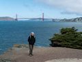 Joyce and the Golden Gate Bridge.<br />March 27. 2015 - Lands End, San Francisco, California.
