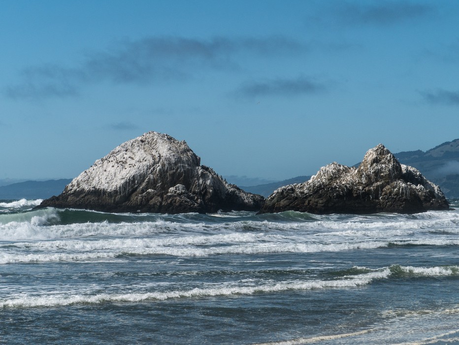 Seal Rocks off Cliff House.<br />March 27, 2015 - San Francisco, California.