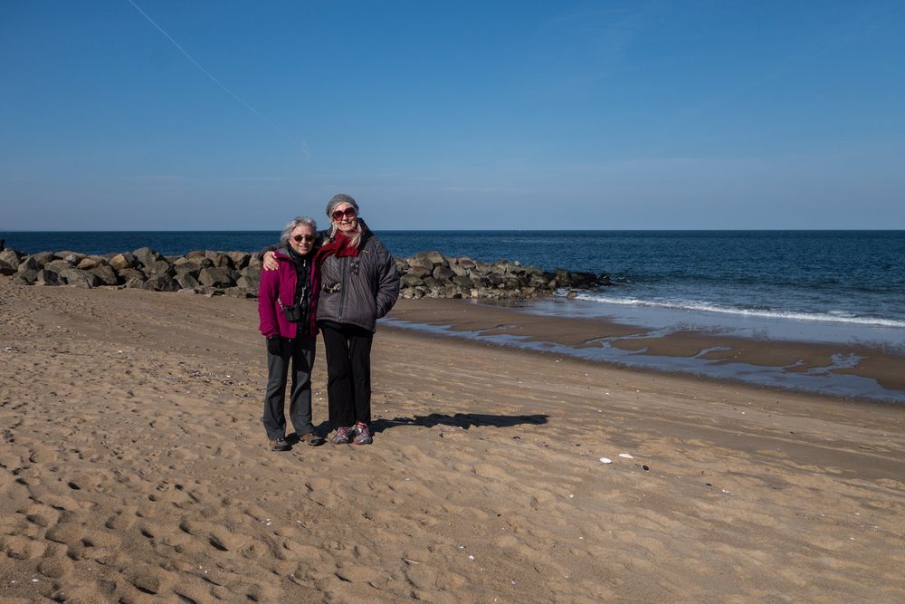 Joyce and Nancy.<br />April 2, 2015 - North end of Plum Island, Massacusetts.