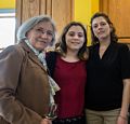 Joyce, Miranda, and Holly.<br />Easter dinner.<br />April 5, 2015 - At Paul and Norma's in Tewksbury, Massachusetts.