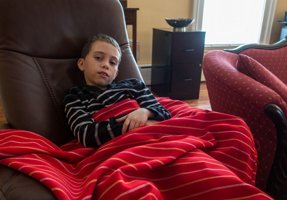 Matthew under the weather.<br />Easter dinner.<br />April 5, 2015 - At Paul and Norma's in Tewksbury, Massachusetts.