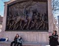 Miranda and Matthew.<br />The Robert Gould Shaw and Massachusetts 54th Regiment Memorial.<br />April 19, 2015 - Boston, Massachusetts.
