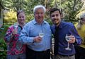 Laila, John, and Eriks.<br />Eriks' graduation from Tufs party.<br />May 17, 2015 - At Uldis and Edite's in Manchester by the Sea, Massachusetts.