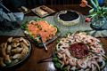 Food catered by Anita.<br />Eriks' graduation from Tufs party.<br />May 17, 2015 - At Uldis and Edite's in Manchester by the Sea, Massachusetts.