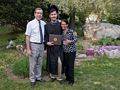 Proud parents Juris and Nancy with graduate Eriks.<br />Eriks' graduation from Tufs party.<br />May 17, 2015 - At Uldis and Edite's in Manchester by the Sea, Massachusetts.