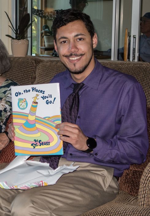 Eriks.<br />Eriks' graduation from Tufs party.<br />May 17, 2015 - At Uldis and Edite's in Manchester by the Sea, Massachusetts.