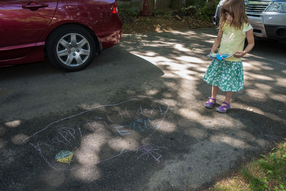 Alina and the birthday wish she drew.<br />June 13, 2015 - At home in Merrimac, Massachusetts.