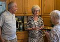 Ronnie, Bonnie, and Baiba.<br />Egils' 75th and Carl's 46th birthday celebration.<br />June 13, 2015 - At home in Merrimac, Massachusetts.