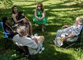 Nancy R., Gisela with Edgar, Uldis, Priscilla, and Edite.<br />Egils' 75th and Carl's 46th birthday celebration.<br />June 13, 2015 - At home in Merrimac, Massachusetts.