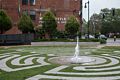 Labyrinth with fountain.<br />June 16, 2015 - Along the Greenway in Boston, Massachusetts.