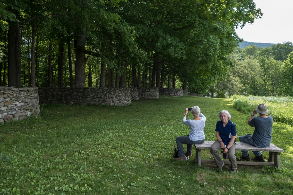 Baiba, Joyce, and Ronnie at Andy Goldsworthy's "Storm King Wall".<br />June 17, 2015 - Storm King Arts Center, Mountainville, New York.