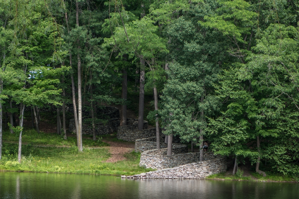 Andy Goldsworthy's "Storm King Wall".<br />June 17, 2015 - Storm King Arts Center, Mountainville, New York.