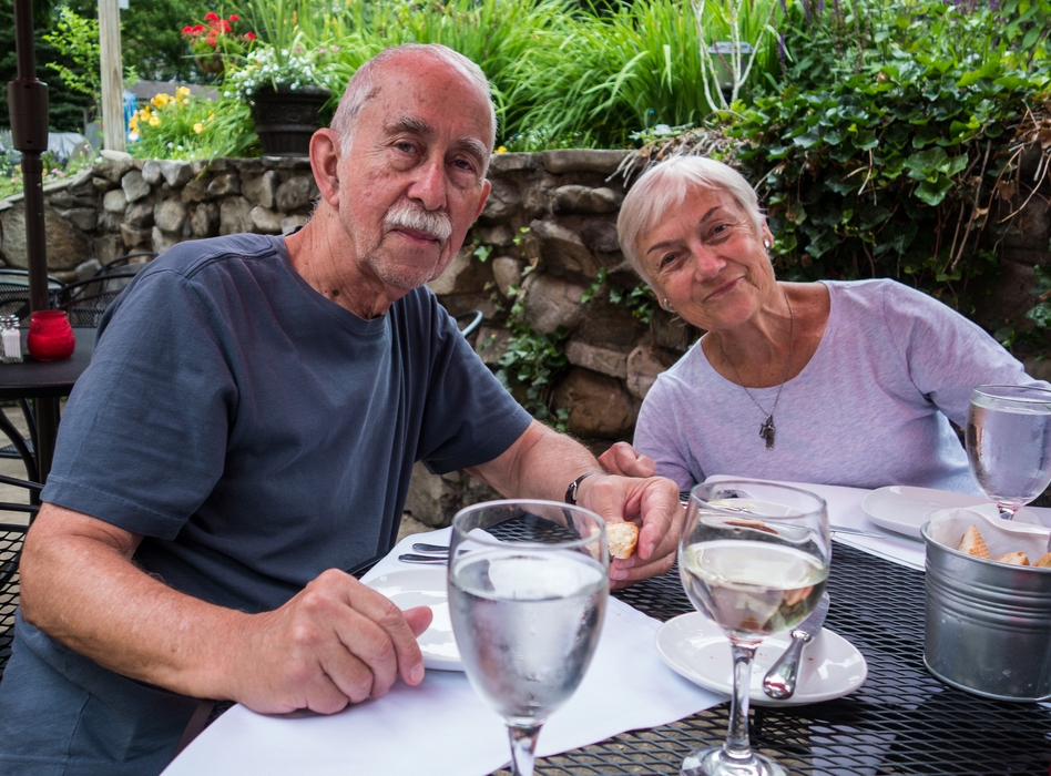 Ronnie and Baiba at the North Plank Road Tavern.<br />June 17, 2015 - Newburgh, New York.