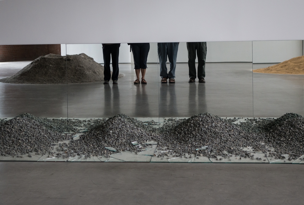 Joyce, Baiba, Ronnie, and Egils' legs.<br />June 18, 2015 - Dia Beacon, Beacon, New York.