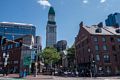 Looking along Commercial Street.<br />July 3, 2015 - Along the Greenway in Boston, Massachusetts.