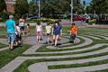 Miranda and Matthew in the labyrinth.<br />July 3, 2015 - Along the Greenway in Boston, Massachusetts.