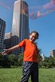 Matthew and Janet Echelman's "As If It Were Already Here".<br />July 3, 2015 - Along the Greenway in Boston, Massachusetts.