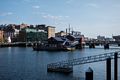 Boston Tea Party Ships and Museum.<br />July 3, 2015 - Along the Greenway in Boston, Massachusetts.