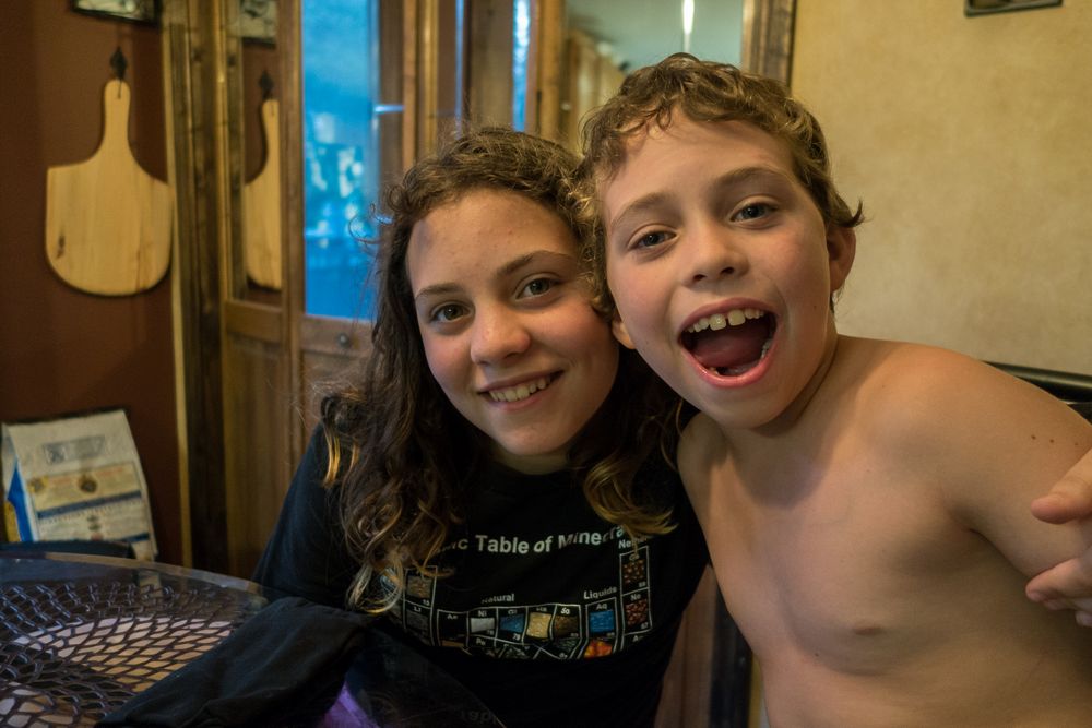 Miranda and Matthew.<br />Matthew's birthday celebration.<br />July 5, 2015 - At Carl and Holly's in Mendon, Massachusetts.