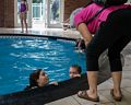 Miranda and Matthew being given instructions by Joyce.<br />July 13, 2015 - At the Howard Johnson's in Mystic, Connecticut.