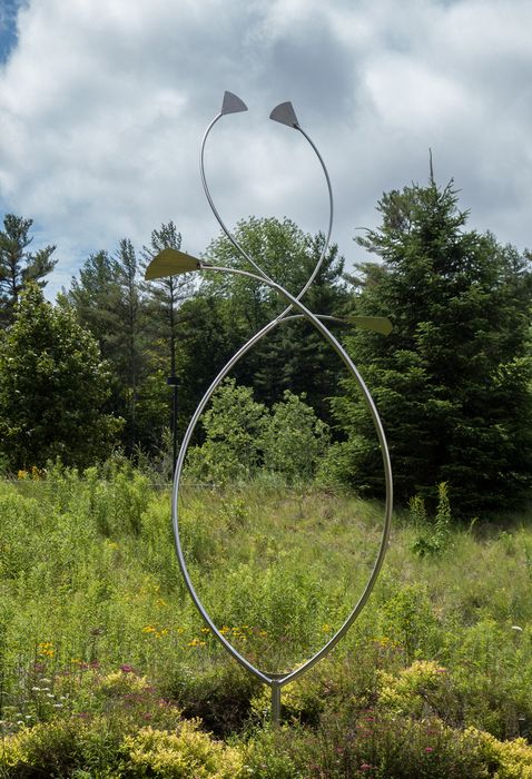 Kinetic sculpture by George Sherwood.<br />July 15, 2015 - Vermont Institute of Natural Science, Quechee, Vermont.