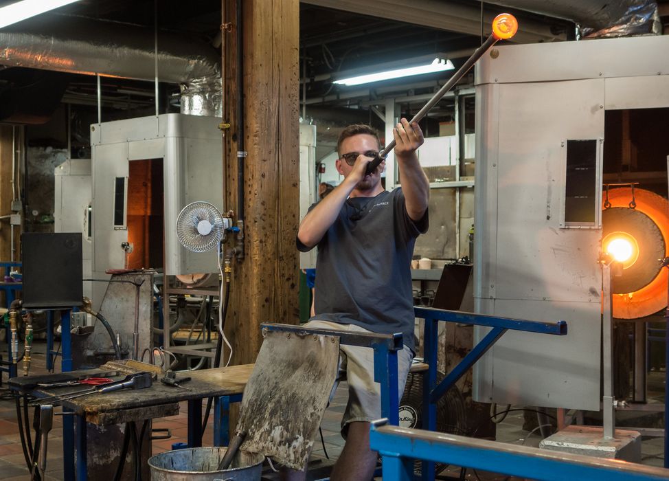 July 16, 2015 - At the Simon Pearce Glass works in Quechee, Vermont.