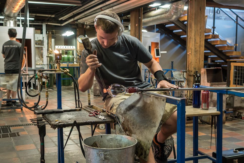 July 16, 2015 - At the Simon Pearce Glass works in Quechee, Vermont.