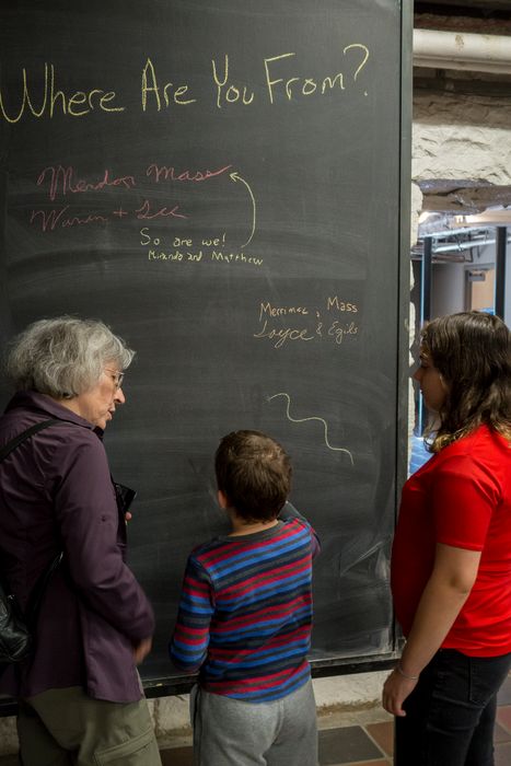 Coincidence.<br />Joyce, Matthew and Mirands.<br />July 16, 2015 - At the Simon Pearce Glass works in Quechee, Vermont.