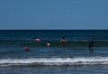 Miranda and Matthew playing in the waves.<br />July 16, 2015 - At Short Sands Beach in York, Maine.