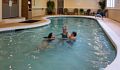 Miranda, Joyce, and Matthew in the heated, indoor pool.<br />July 16, 2015 - At the Best Western York Inn in York, Maine.