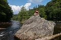 Holly atop "Mt. Washington" (as Matthew called it).<br />Along the Deerfield River.<br />July 26, 2015 - Charlemont, Vermont