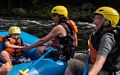 Matthew, Henry, and Joyce.<br />Rafting on the Deerfield River.<br />July 27, 2015 - Charlemont, Vermont
